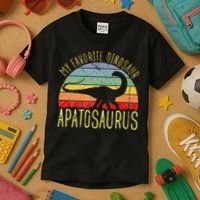 Apatosaurus Is My Favorite Dinosaur Dino Lovers Kids T-Shirt thumb 3
