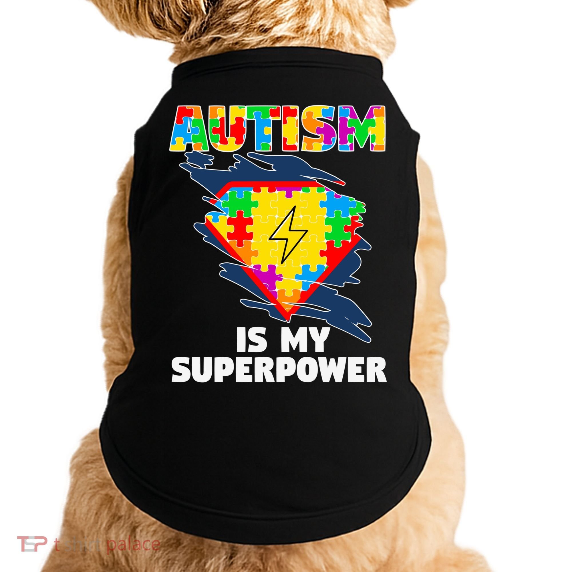 Autism Is My Super Power Superhero Gift Autism Awareness Funny Gift Doggie Tank