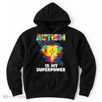 Autism Is My Super Power Superhero Gift Autism Awareness Funny Gift Hoodie thumb 0