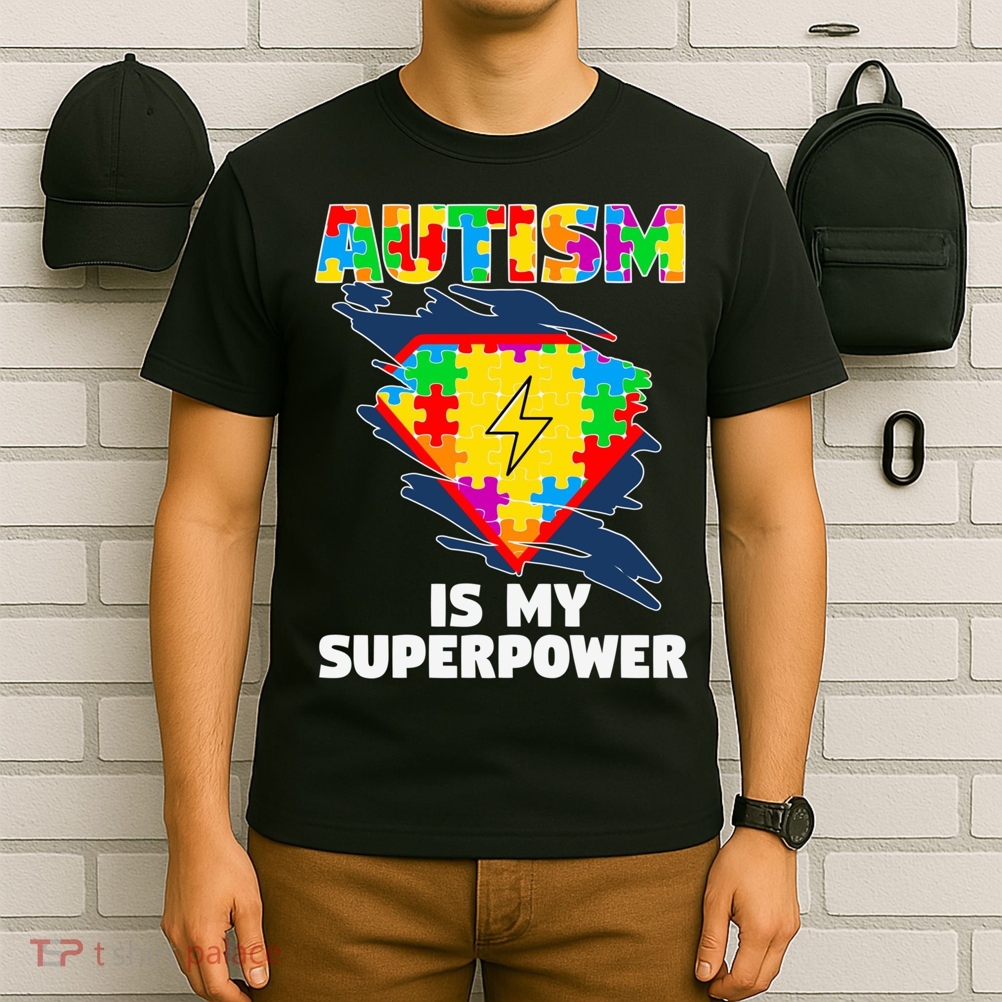Autism Is My Super Power Superhero Gift Autism Awareness Funny Gift T-Shirt