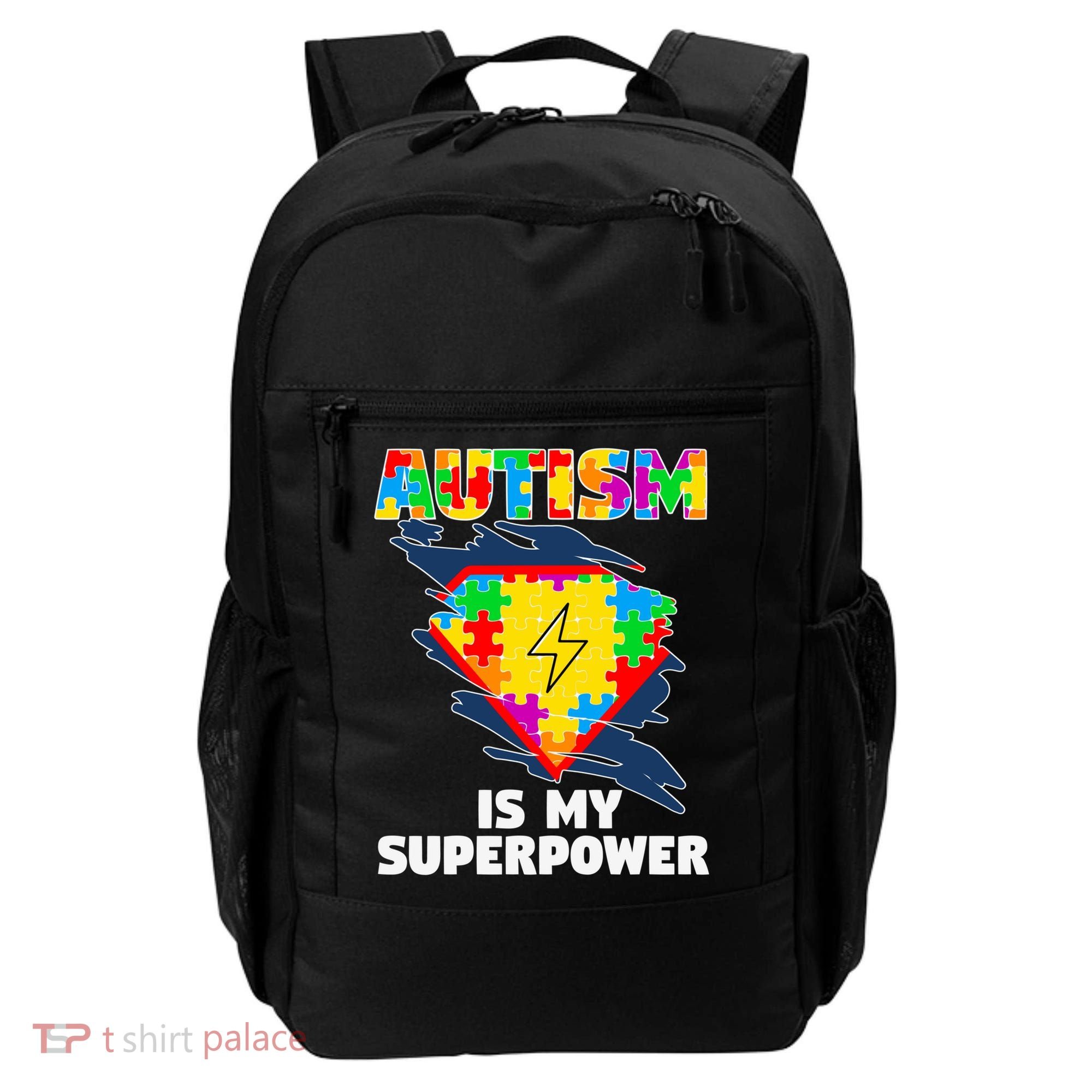 Autism Is My Super Power Superhero Gift Autism Awareness Funny Gift Backpack