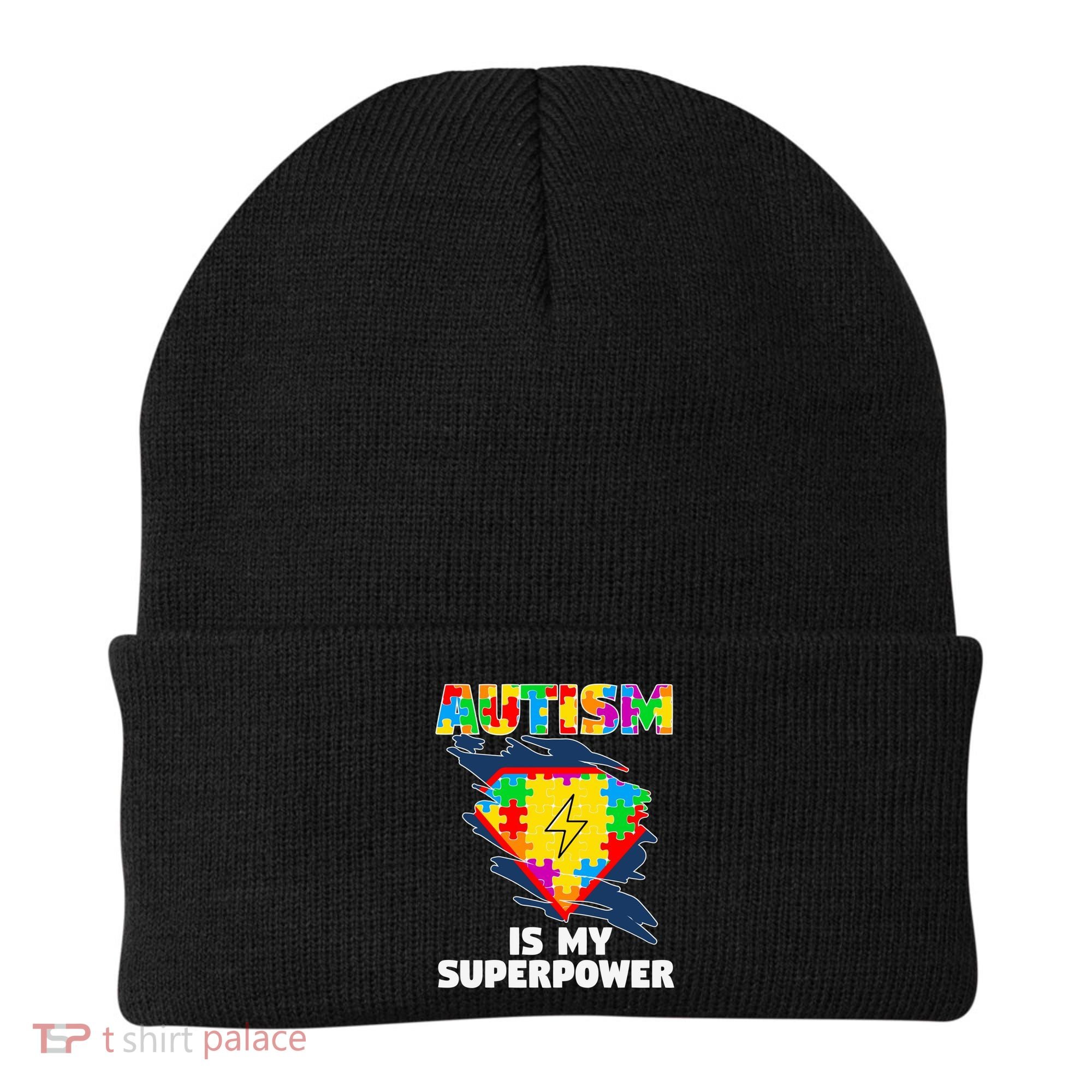 Autism Is My Super Power Superhero Gift Autism Awareness Funny Gift Beanie