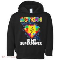 Autism Is My Super Power Superhero Gift Autism Awareness Funny Gift Toddler Hoodie thumb 0