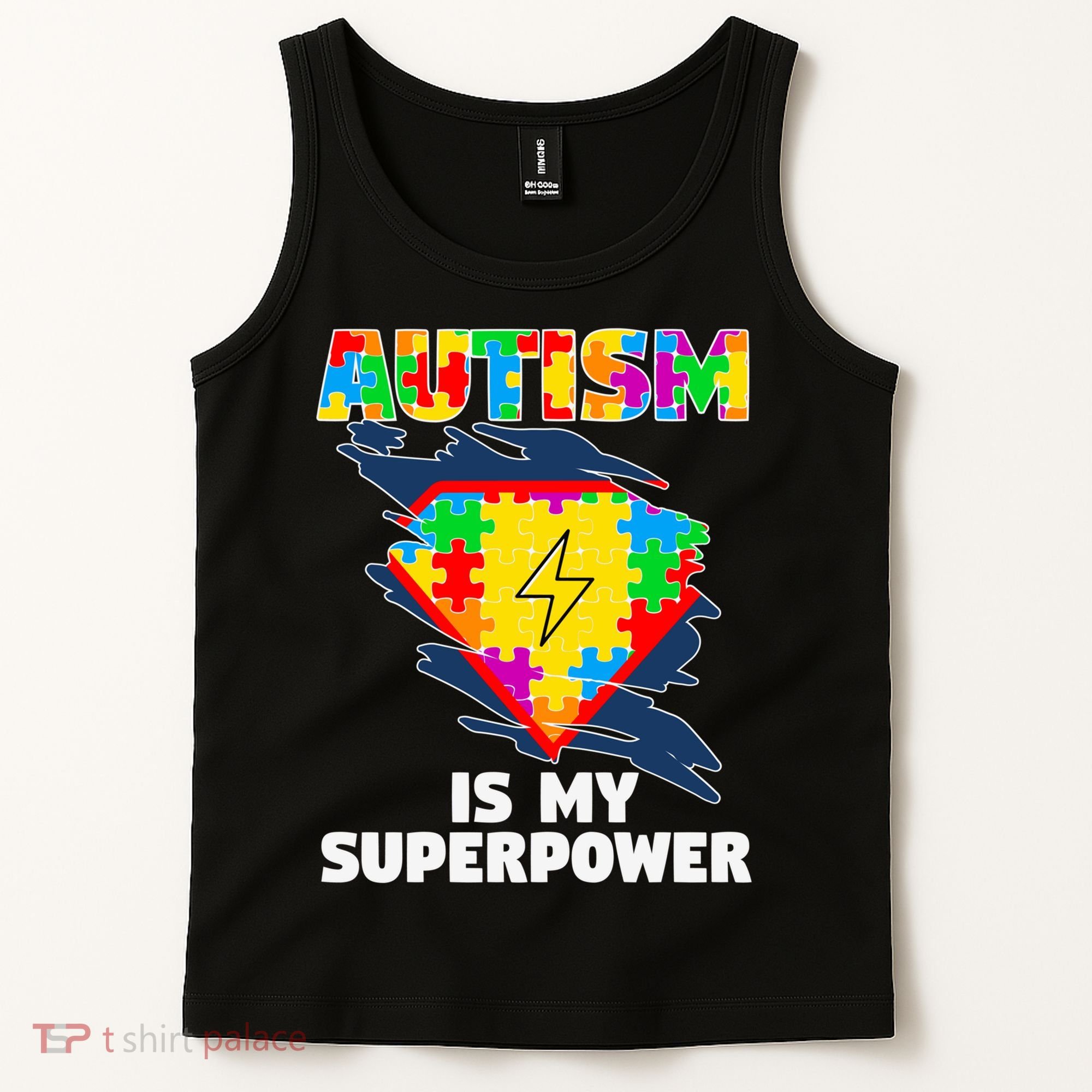 Autism Is My Super Power Superhero Gift Autism Awareness Funny Gift Tank Top
