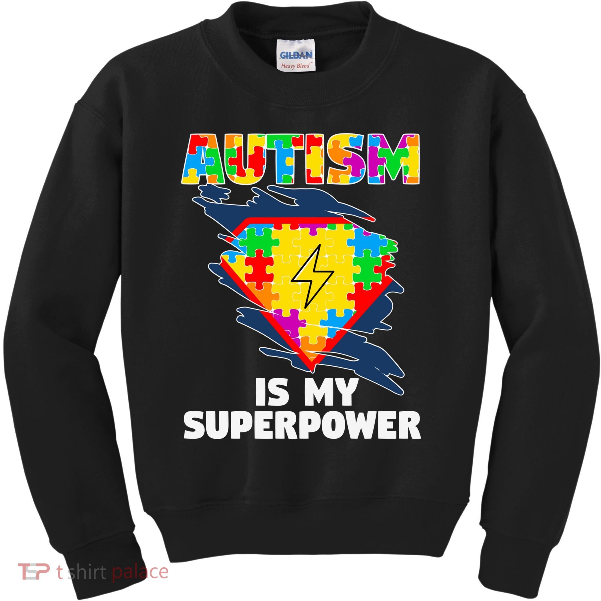 Autism Is My Super Power Superhero Gift Autism Awareness Funny Gift Kids Sweatshirt