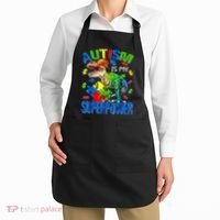 Autism Is My Superpower Autism Awareness Dinosaur Apron thumb 2