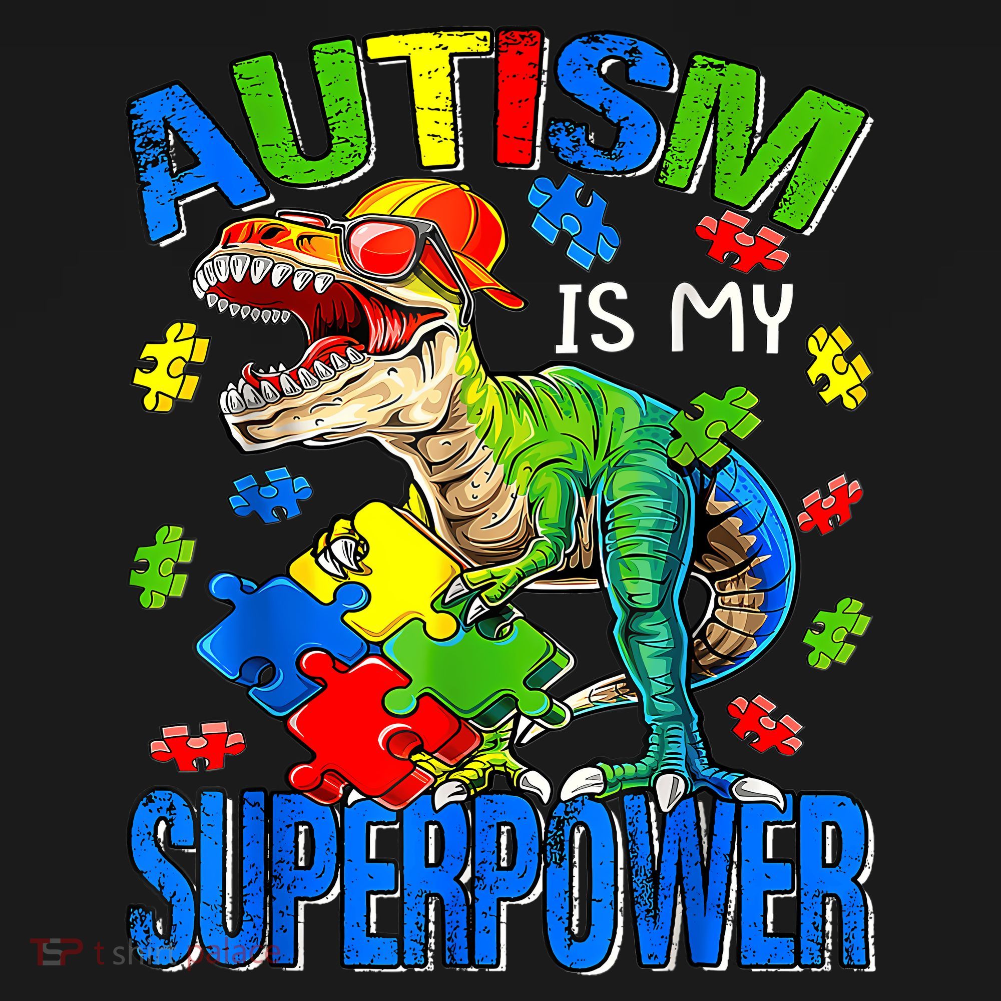 Autism Is My Superpower Autism Awareness Dinosaur Apron