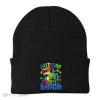Autism Is My Superpower Autism Awareness Dinosaur Beanie thumb 0