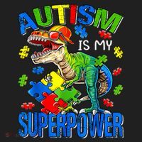 Autism Is My Superpower Autism Awareness Dinosaur Beanie thumb 2