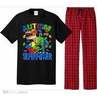 Autism Is My Superpower Autism Awareness Dinosaur Pajama Set thumb 0