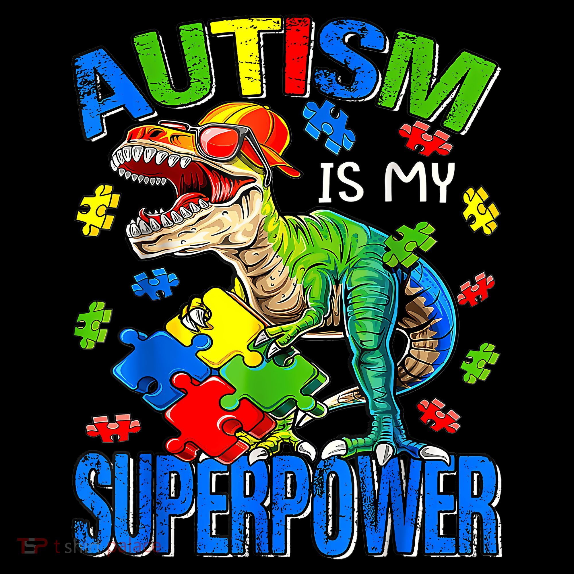 Autism Is My Superpower Autism Awareness Dinosaur Women's Hoodie