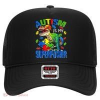 Autism Is My Superpower Autism Awareness Dinosaur Hat thumb 0