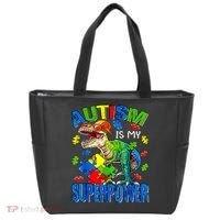 Autism Is My Superpower Autism Awareness Dinosaur Tote Bag thumb 0