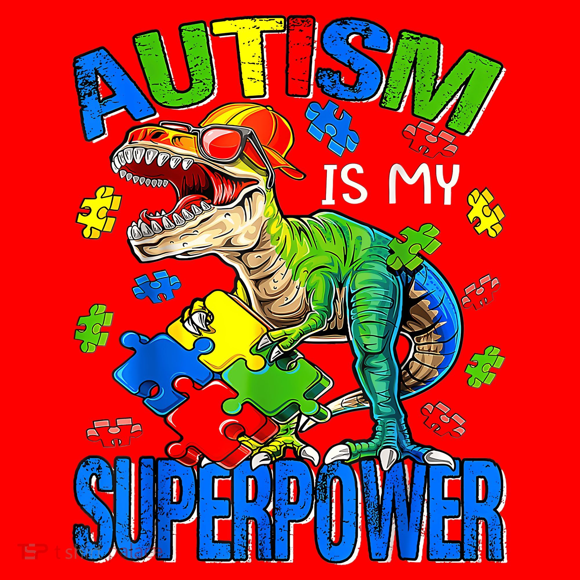 Autism Is My Superpower Autism Awareness Dinosaur Santa Hat