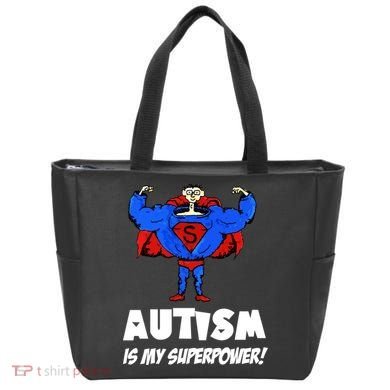 Autism Is My Super Power Hero Tote Bag