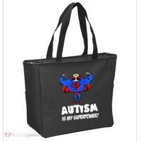 Autism Is My Super Power Hero Tote Bag thumb 2