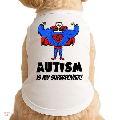 Autism Is My Super Power Hero Doggie Tank