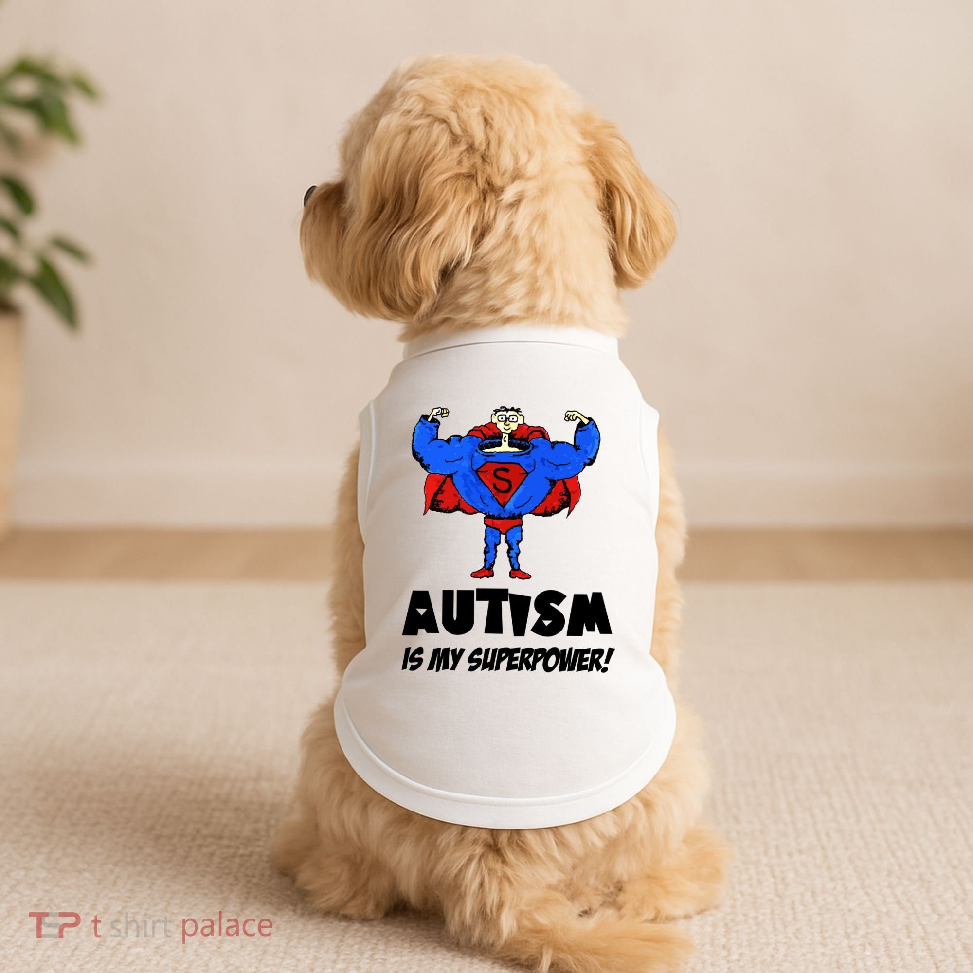 Autism Is My Super Power Hero Doggie Tank