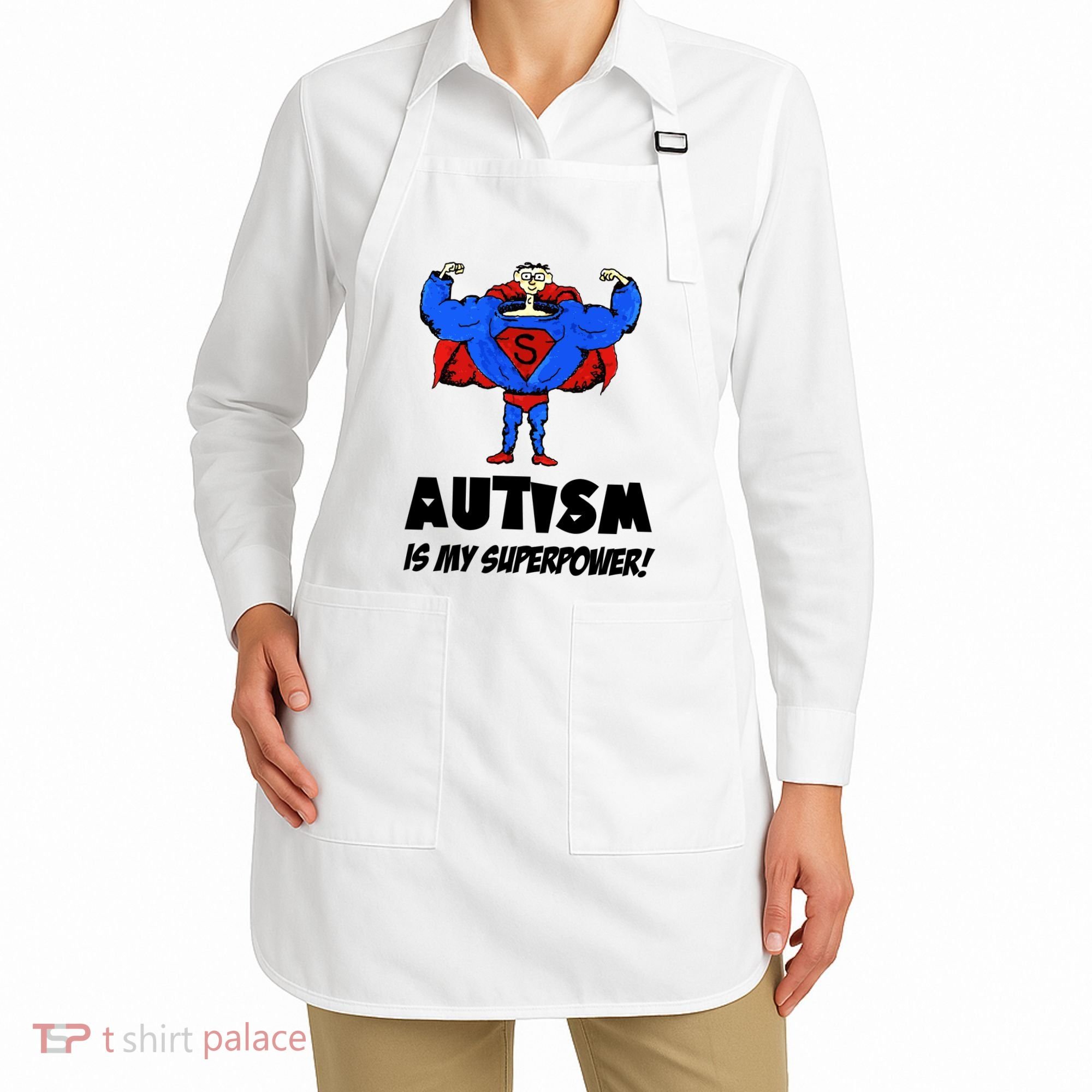 Autism Is My Super Power Hero Apron