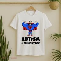 Autism Is My Super Power Hero T-Shirt thumb 2