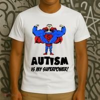 Autism Is My Super Power Hero T-Shirt thumb 3