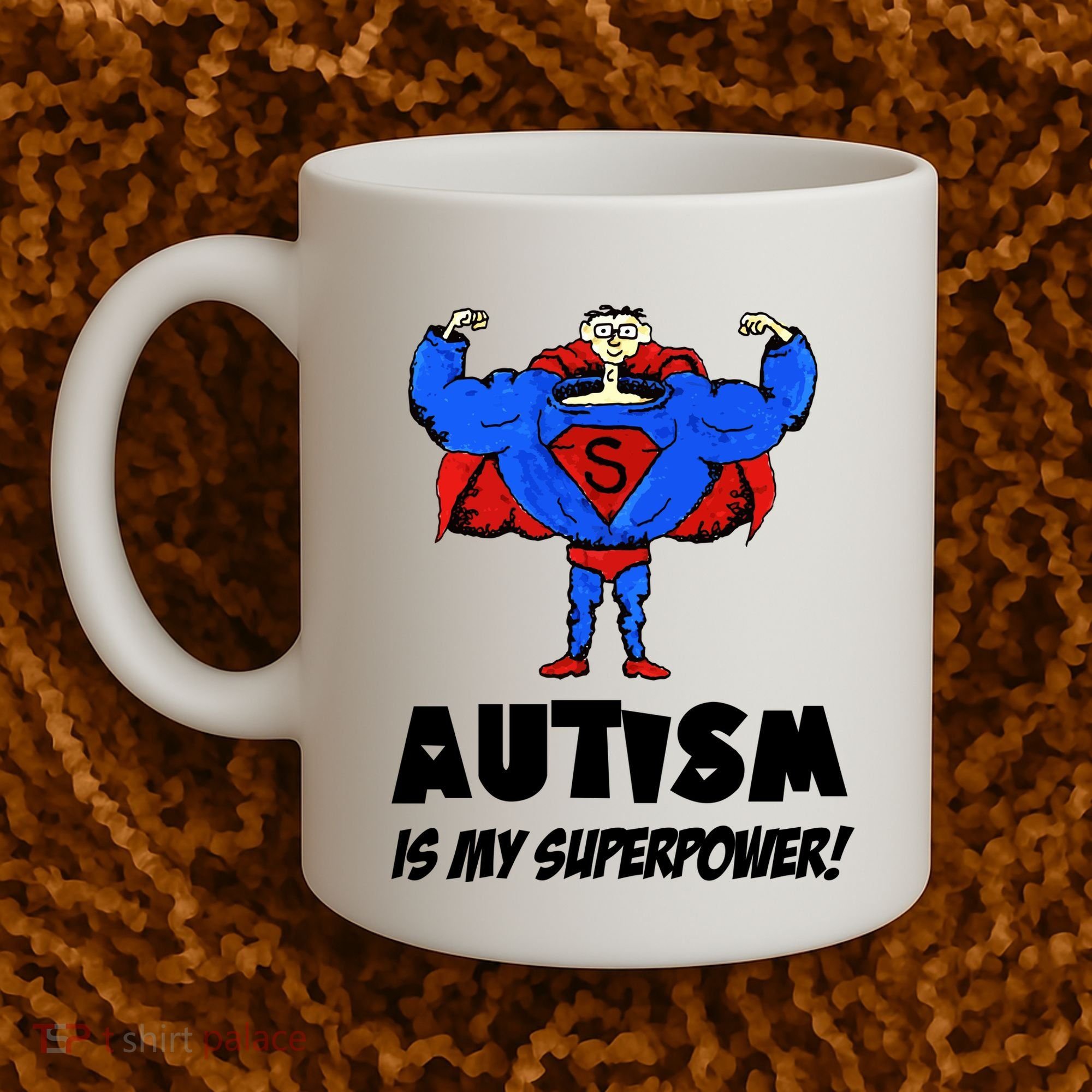 Autism Is My Super Power Hero Coffee Mug