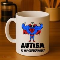 Autism Is My Super Power Hero Coffee Mug thumb 4