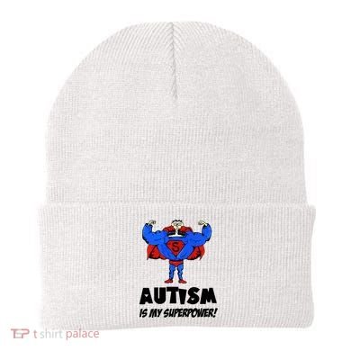 Autism Is My Super Power Hero Beanie