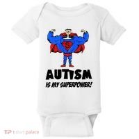 Autism Is My Super Power Hero Baby Bodysuit thumb 0