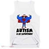 Autism Is My Super Power Hero Tank Top thumb 0