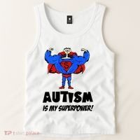 Autism Is My Super Power Hero Tank Top thumb 2