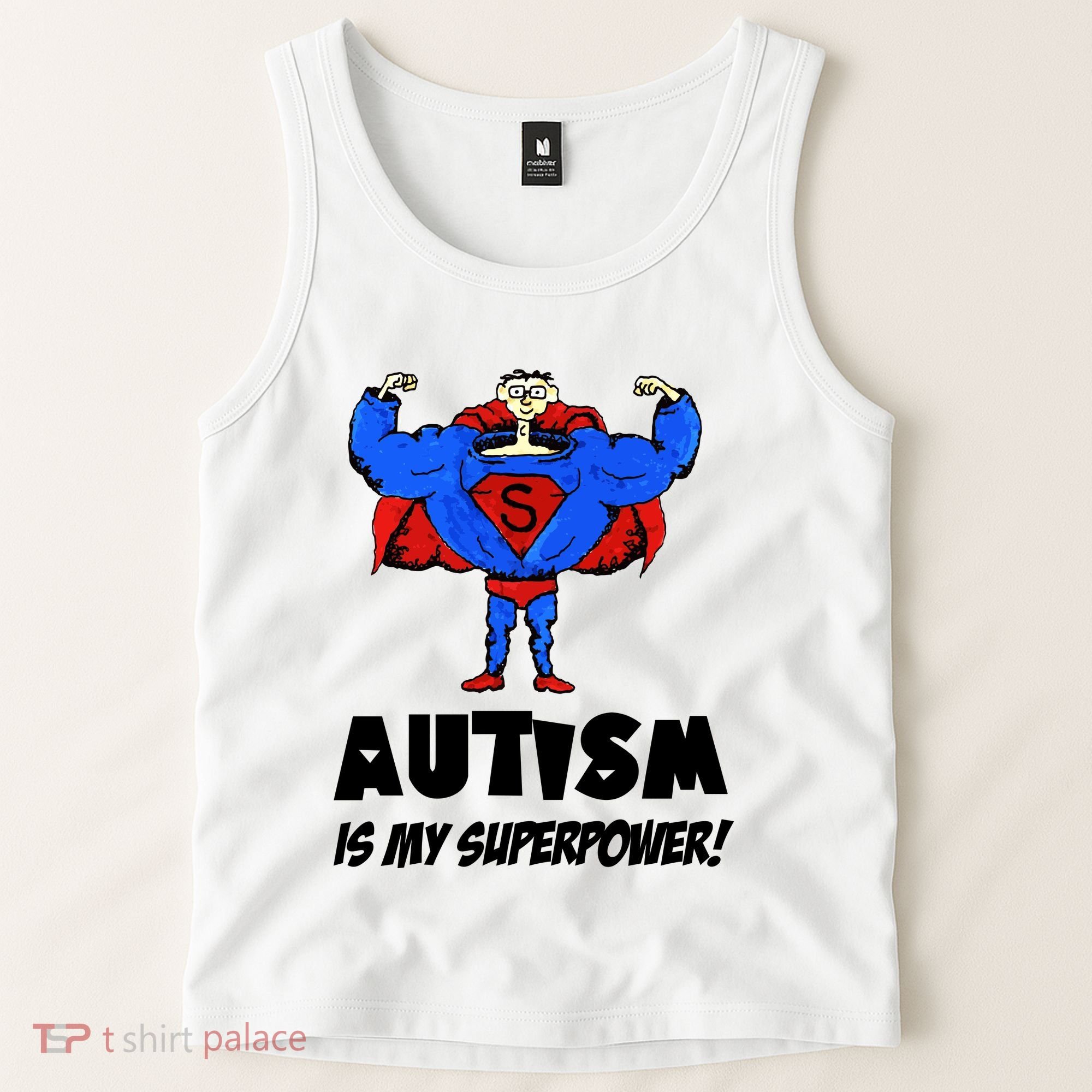 Autism Is My Super Power Hero Tank Top