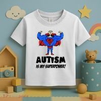 Autism Is My Super Power Hero Toddler T-Shirt thumb 3