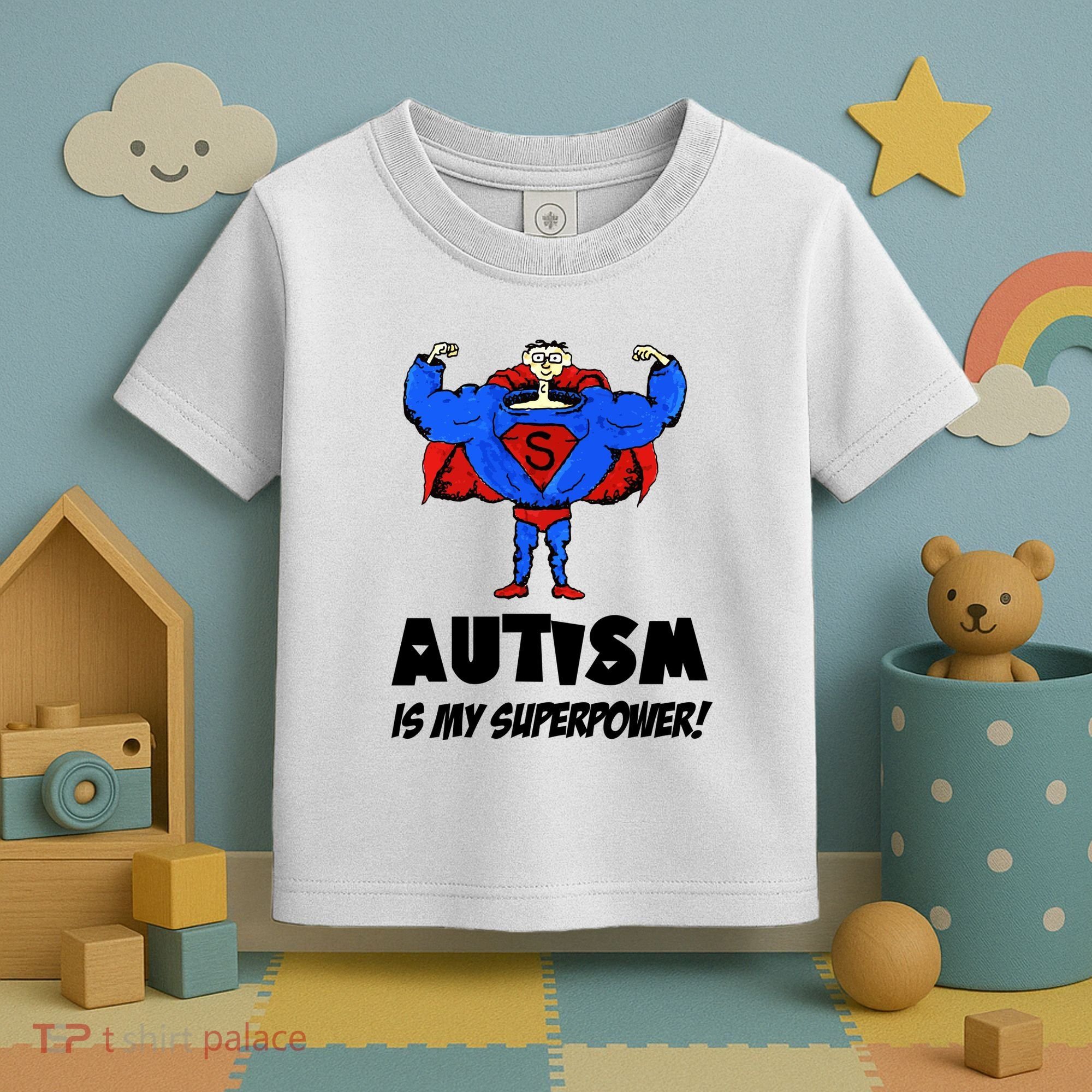 Autism Is My Super Power Hero Toddler T-Shirt