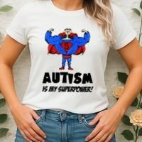 Autism Is My Super Power Hero Women's T-Shirt thumb 2