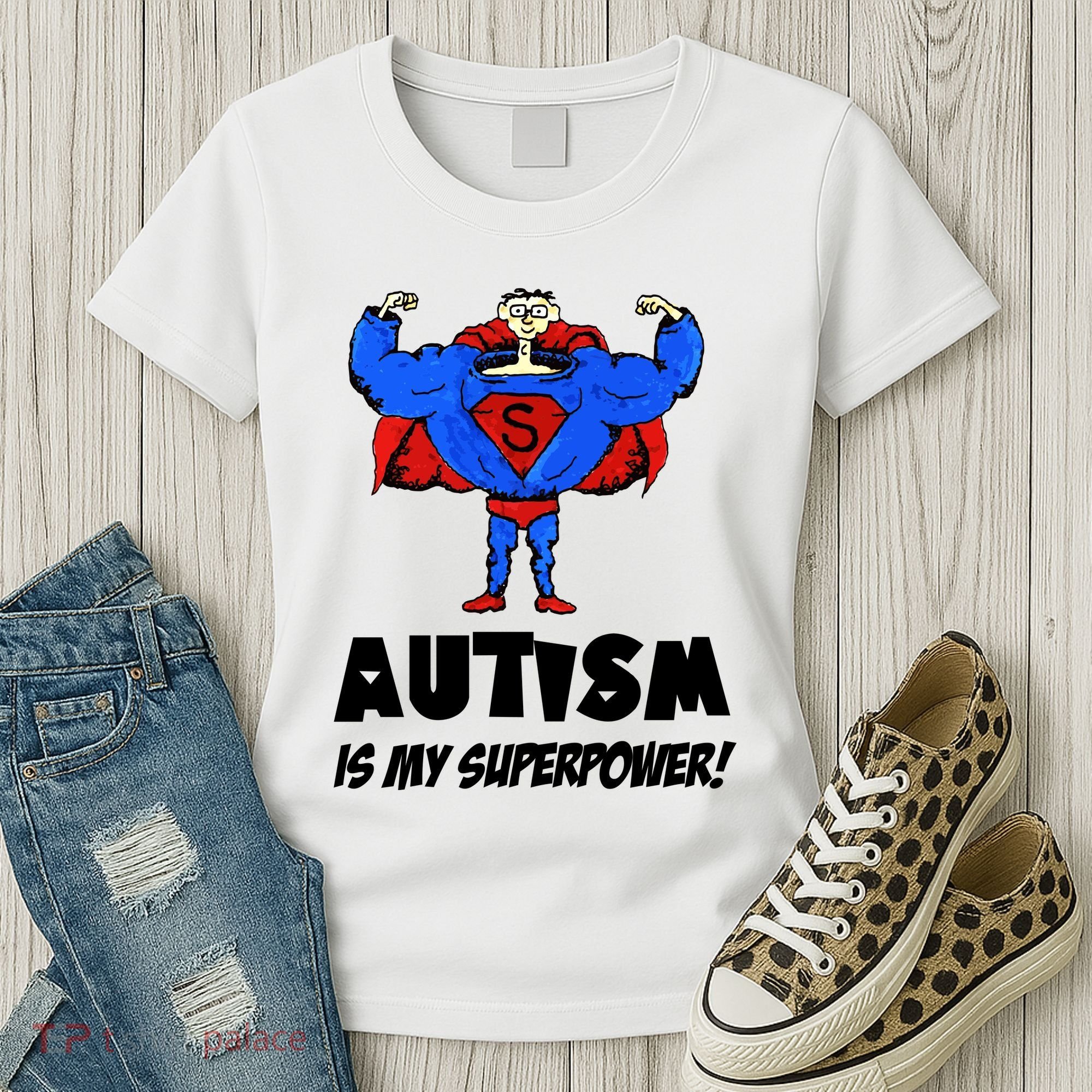 Autism Is My Super Power Hero Women's T-Shirt