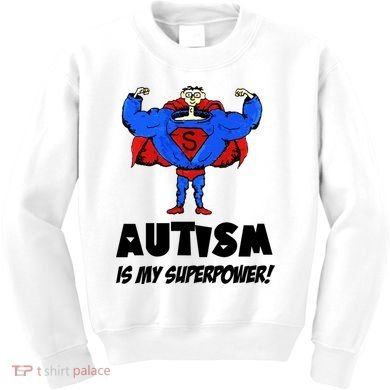 Autism Is My Super Power Hero Kids Sweatshirt