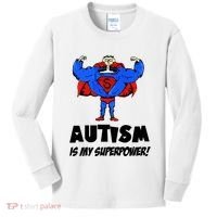 Autism Is My Super Power Hero Kids Long Sleeve Shirt thumb 0