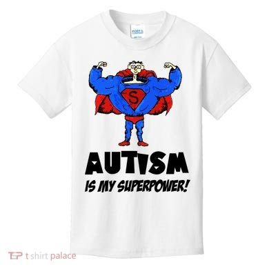 Autism Is My Super Power Hero Kids T-Shirt