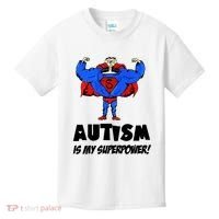 Autism Is My Super Power Hero Kids T-Shirt thumb 0
