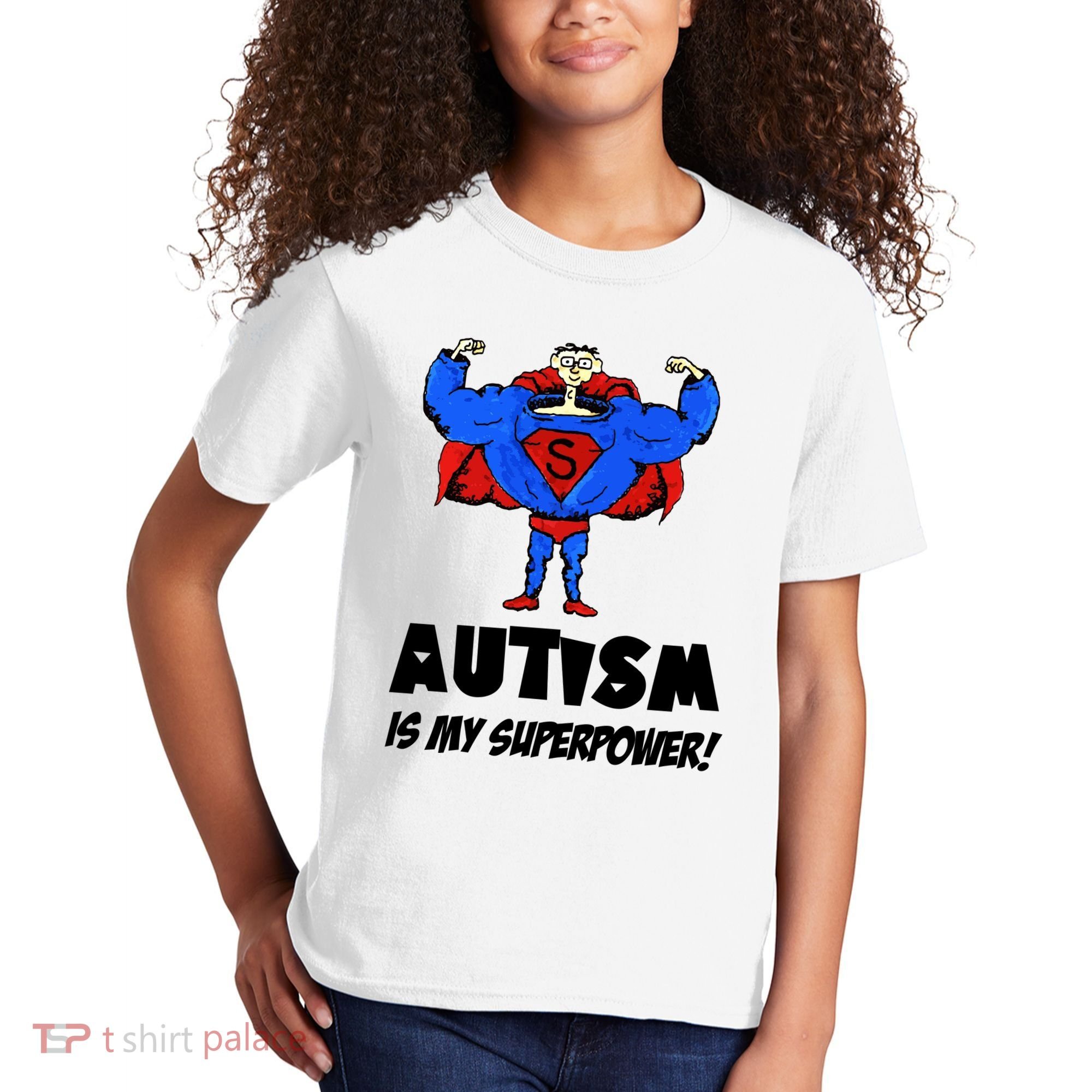 Autism Is My Super Power Hero Kids T-Shirt