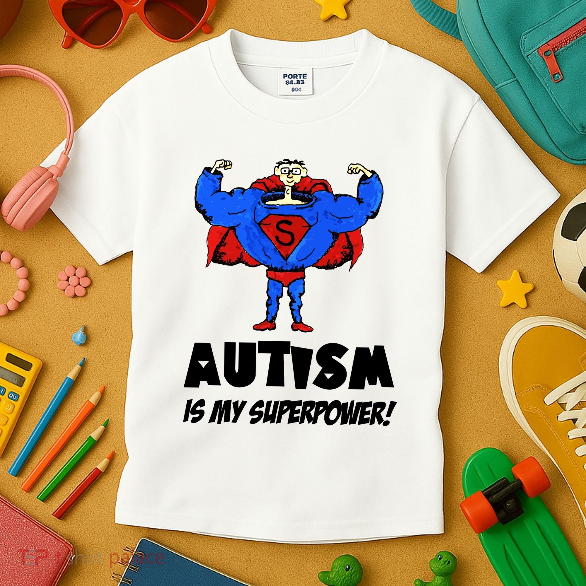 Autism Is My Super Power Hero Kids T-Shirt