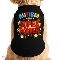 Autism Is My Superpower Autism Awareness Doggie Tank thumb 0