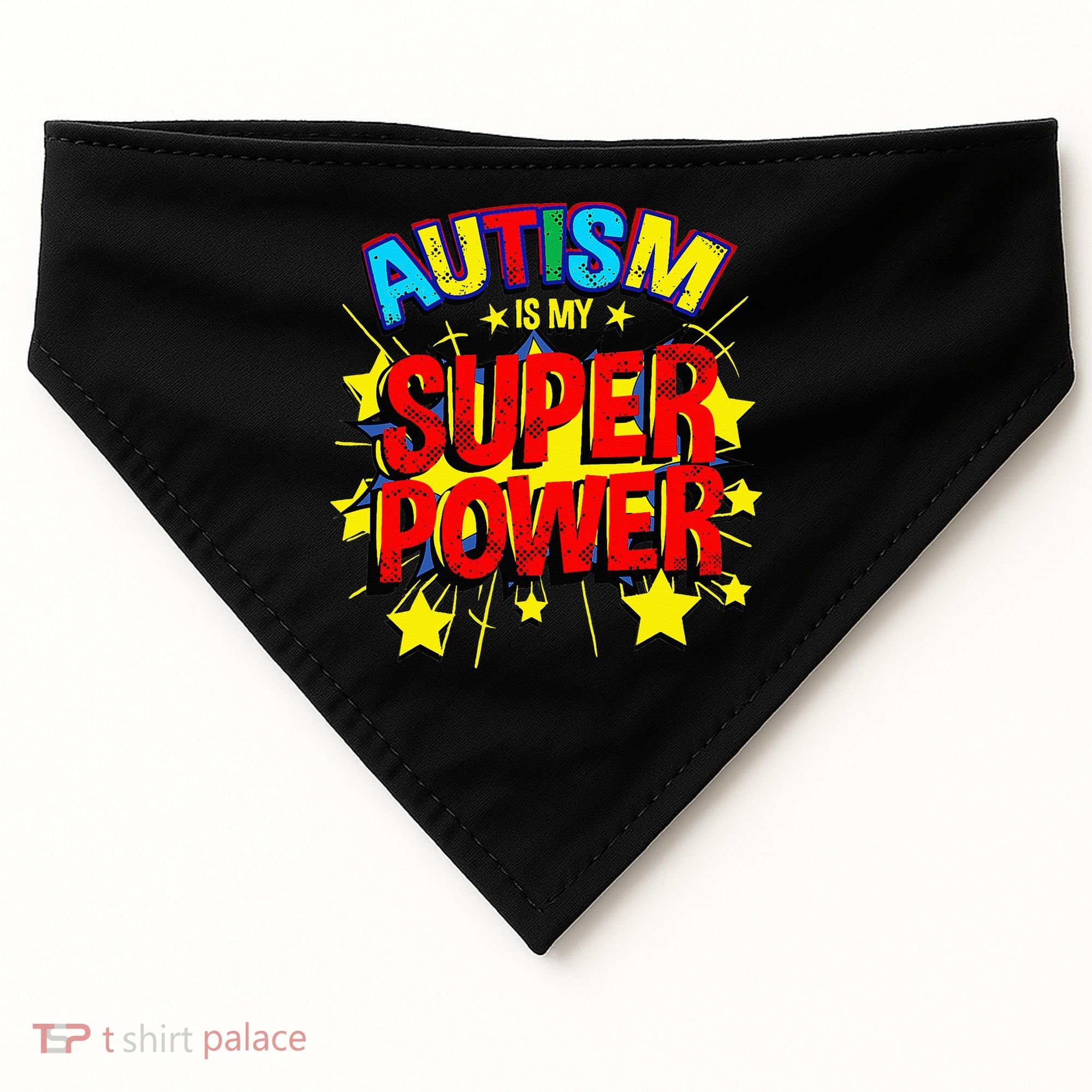 Autism Is My Superpower Autism Awareness USA-Made Doggie Bandana