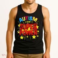 Autism Is My Superpower Autism Awareness Tank Top thumb 3