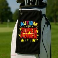 Autism Is My Superpower Autism Awareness Golf Towel thumb 2
