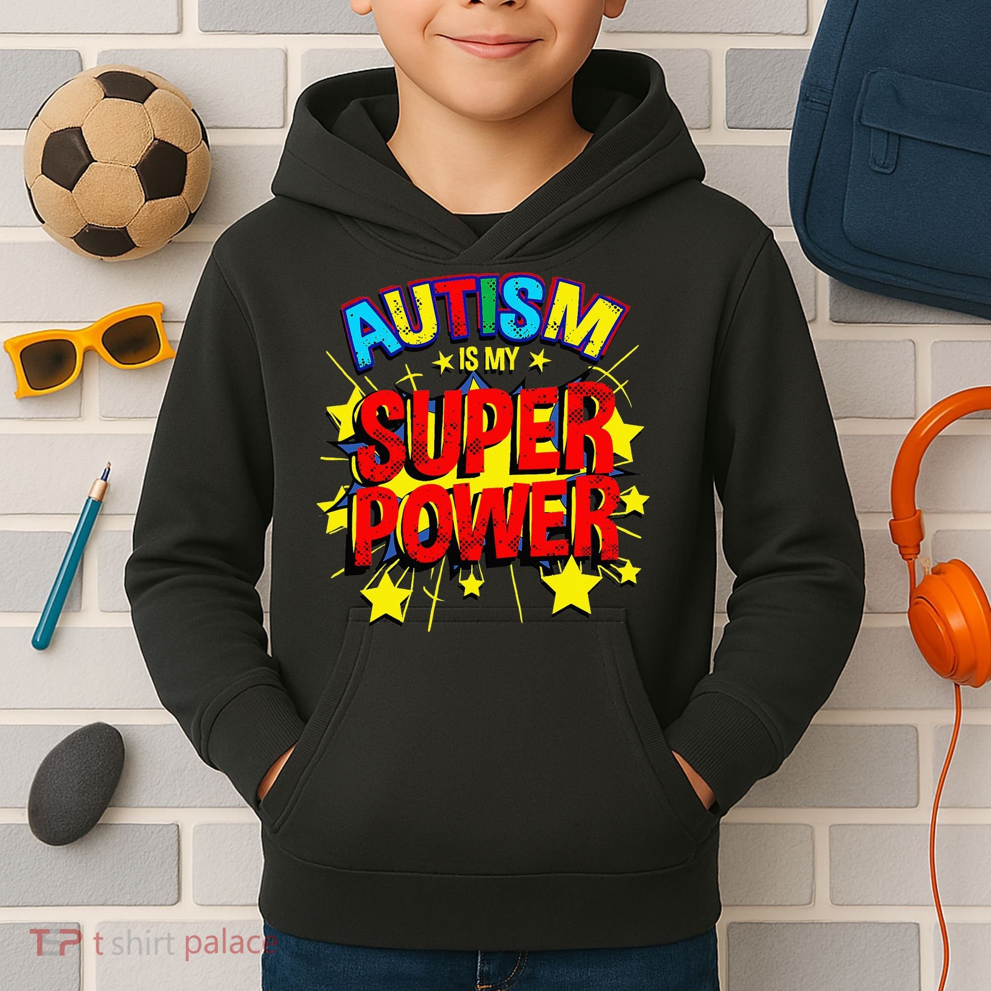 Autism Is My Superpower Autism Awareness Kids Hoodie