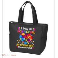 Autism I May Be Non Verbal But My Mama Ain't Remember That Tote Bag thumb 3