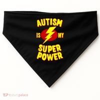 Autism Is My Super Power Cool Gift USA-Made Doggie Bandana thumb 0