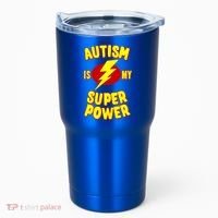 Autism Is My Super Power Cool Gift Tumbler thumb 0
